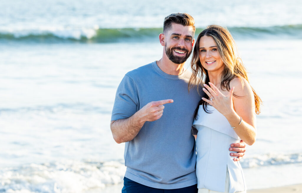 Coronado Beach Proposal Photographer | CJ + Veronica's Surprise Family Reveal engagement photography san diego 5